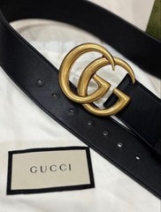GUCCI Pre-Owned Black Leather Belt 38 Inches