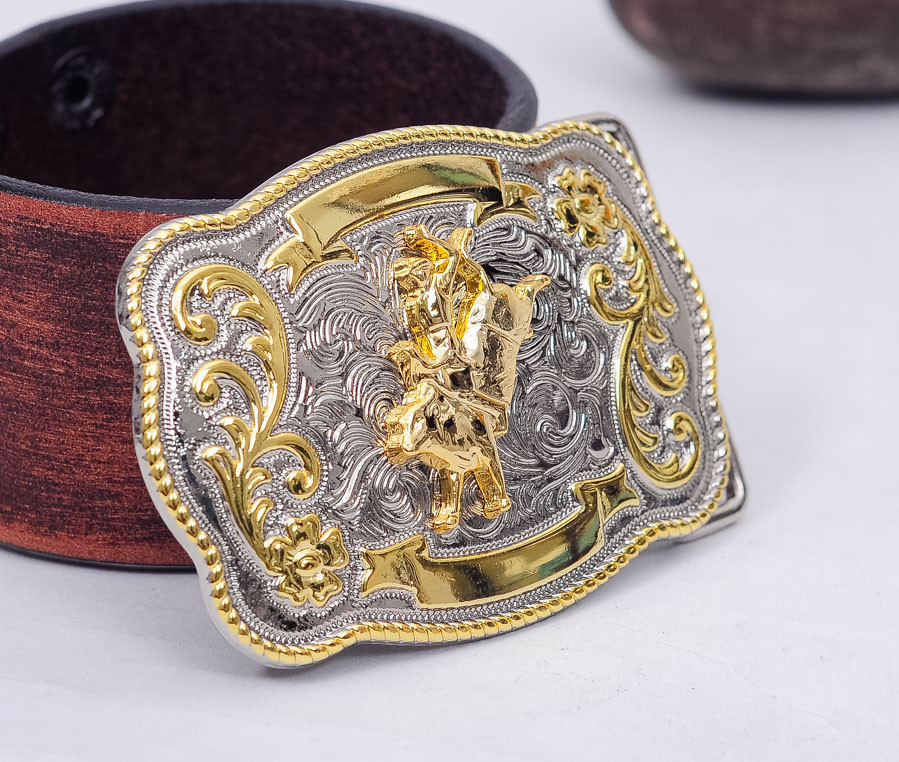 ROCK BULL RIDE RODEO LONG RODEO COWGIRL COWBOY TEXAS WESTERN SHINE BELT BUCKLE
