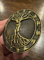Tree of Life Belt Buckle Collector Christian Catholic Patriot Patina Collector
