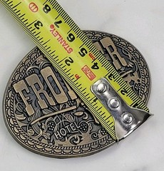 Frontier Las Vegas Hotel Casino Belt Buckle Brass Oval 3.25”x2.5” Longhorn