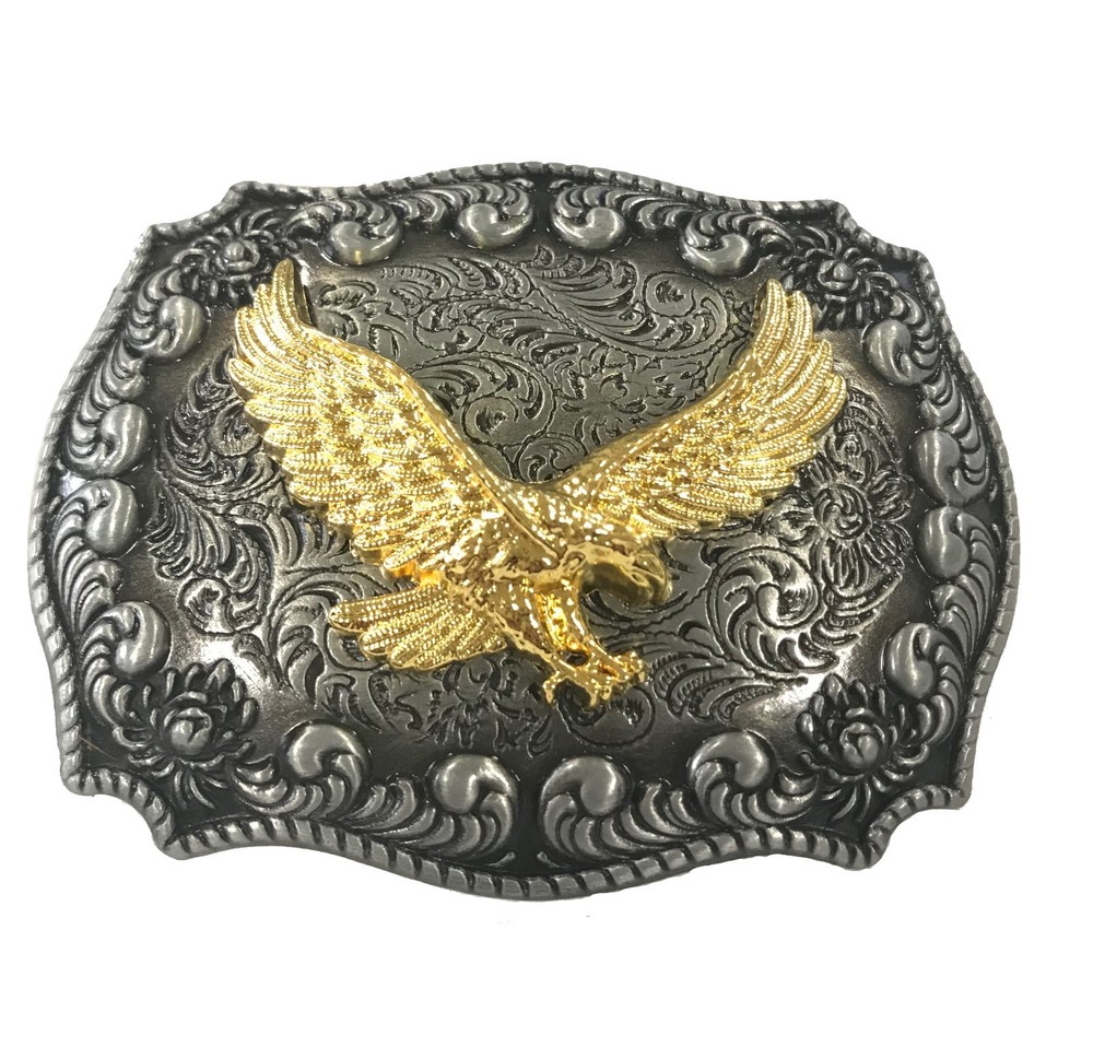 United States of America Bald Eagle Belt Buckle, Golden Eagle