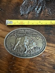 1997 Running Strong For American Indian Youth Belt Buckle Buffalo