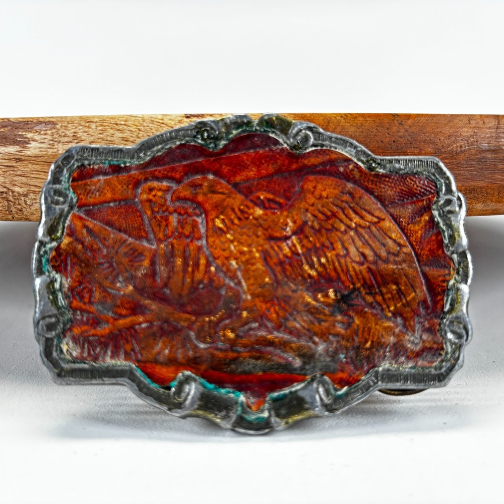 American Bald Eagle Western Belt 198 The Great American Buckle Co Chicago VTG