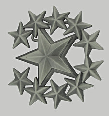 New Star Belt Buckle Cowboy Style Antique Gray Metal Western Rodeo Men Women
