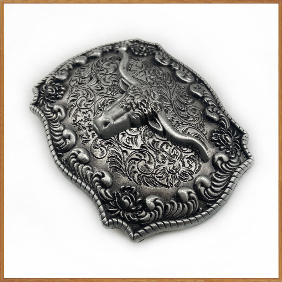 Golden Bull Head Bull Belt Buckle for Male-Western Rodeo Cowboy Belt Buckles NEW