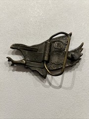 Vtg Flying Eagle Metal Belt Buckle Rare 506 USA Made Nature Patriotic Wildlife