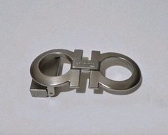 AUTH. SALVATORE FERRAGAMO SILVER GANCINI BELT BUCKLE FOR 1.3&Prime; WIDE BELT STRAP