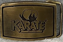 ICI Ag Products Karate Herbicide Brass Belt Buckle for 1.5 in Belt 2.25 x 1.5