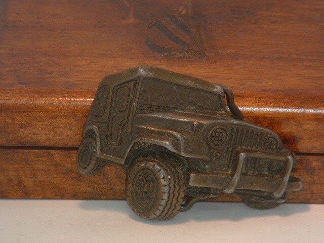 Pre-owned Metal Jeep Belt Buckle