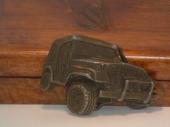 Pre-owned Metal Jeep Belt Buckle