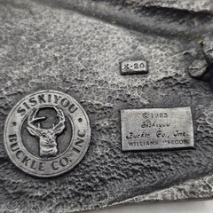 Siskiyou 1983 WASHINGTON Belt Buckle w/ Cabin Deer Mountain Scenery