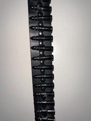 Vintage Style Heavy Metal Bullet Belt with Buckle – Real Leather – 41.5 Inch