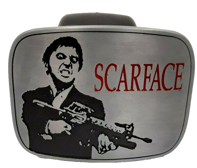 Scarface / Holding Gun – Large Metal Belt Buckle – Brand New Sealed – Vintage