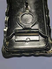 TRI COLOR PLATED FLOWER DESIGN BELT BUCKLE – VINTAGE – 3 1/2&Prime; X 2 1/4&Prime;