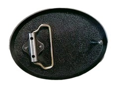 Ford Belt Buckle , Red Enamel Fill Pewter Finish