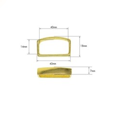 Solid Brass Belt Buckle Rectangle Ring 40mm 1.5 Replacement DIY EDC Craft