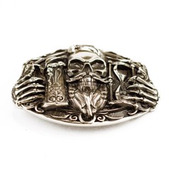 German silver belt buckle Beer, Beer fans buckle, Beer and Skull belt buckle