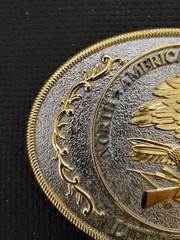 *NOS* GREAT **NORTH AMERICAN HUNTING CLUB** LIFE MEMBER BELT BUCKLE