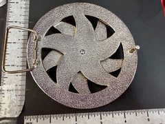 Spinning Arrow Yellow Star Circle Neptune Symbol Round Spinner Large Belt Buckle