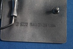 Ramones Belt Buckle Rock Band Square Photo Black Enamel Silver Metal 2006 New