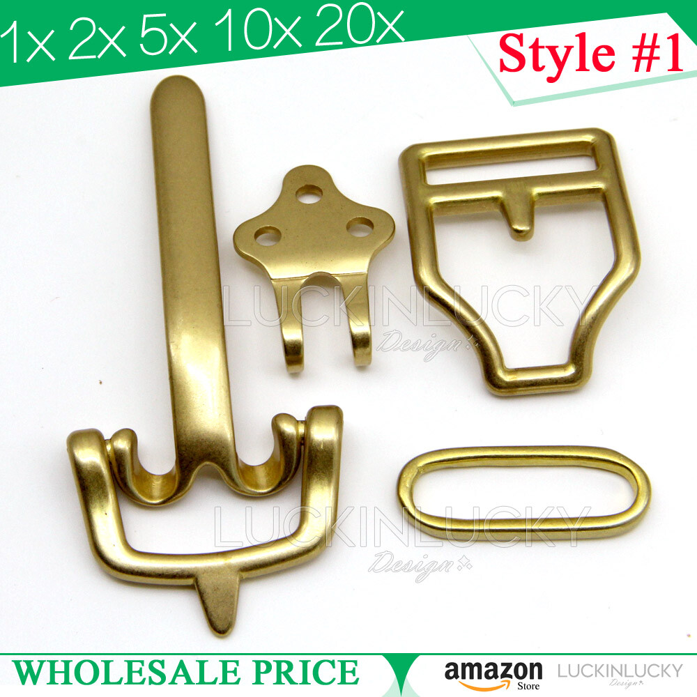 Mens Littleton Cavalry Belt Buckle Leather Craft Clasp Hook Buckle Vintage Brass