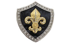 Men Women Belt Buckle Silver Metal Gold Fleur De Lys Lily French Sexy Fancy Cool