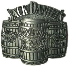 Jack Daniels Barrell Old No. 7 Belt Buckle Western Cowbow antique pewter finish