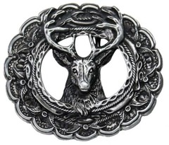 Deer Head Hunter Hunting Belt Buckle Metal BU40