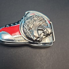Unbranded Shoe Shaped Belt Buckle with Spinning Lion Head