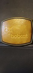 VINTAGE Company Belt Buckle BOBCAT LOADER LEATHER