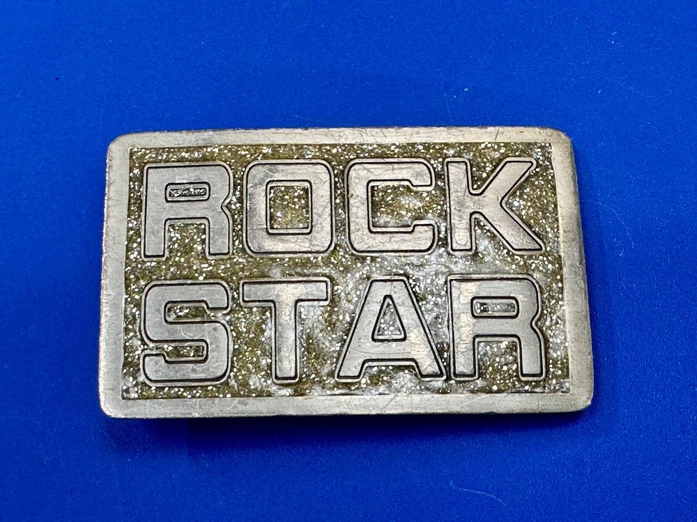 Rock Star 2001 Great American Products Statement Novelty Vintage Belt Buckle