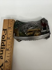 Bergamont Lumberjack Vintage Belt Buckle 1981 Siskiyou Williams Oregon Carpenter