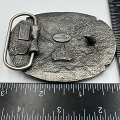 Vintage 1988 Siskiyou Buckle Co Green Enamel Southwestern Belt Buckle J-89 USA