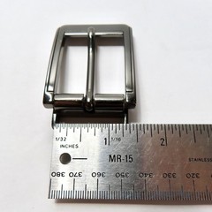 Mens Replacement Belt Buckle Gunmetal Single Prong Fits 1.5 Inch Belt