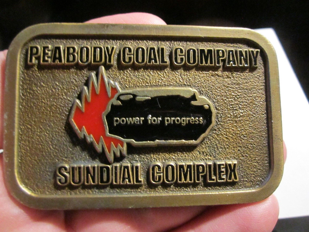 1985 PEABODY COAL COMPANY SUNDIAL COMPLEX BELT BUCKLE BBA-7