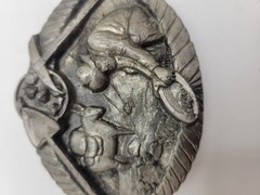 1980&rsquo;s Gold Miner Panning Pewter Silver Tone Belt Buckle Buckles Of America