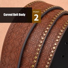 FAYZSOWSR Western Cowboy Belt Buckles for Men PU Leather 125cm/4.1ft, Coffee