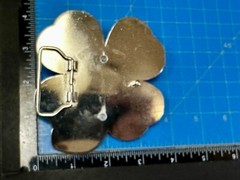Lucky Four Leaf Clover Shamrock Green Silver Novelty Bottle Opener & Belt Buckle