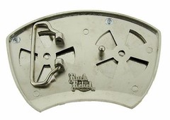 Turntables DJ Belt Buckle Blinged Silver Chrome Rhinestones New Unisex Hip Hop