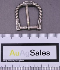Alexander&rsquo;s Belts & Buckles 1996 Sterling Silver & 14K Gold 7/8&Prime; Belt