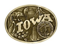 Montana Silversmiths State Heritage Antiqued Oval Brass Western Belt Buckle New