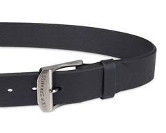 Levi&rsquo;s Men&rsquo;s 100% Leather Belt with Prong Buckle, Black, 44, Black Benito B&t