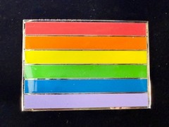 Rainbow Pride Flag LGBTQ Movement Enameled 2005 Belt Buckle by Silver Moon