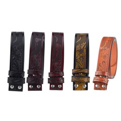 Handmade Men&rsquo;s Western Belt Genuine Full Grain Leather Heavy Duty Without Buckle
