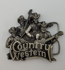 Vintage Bergamot Country Western Music Band Guitar USA 3D Belt Buckle 1981