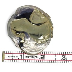 Charmat Vintage Belt Buckle Silver Artisan Cranes of Beverly Hills enamel Birds