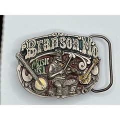 Vintage 1985 Branson MO Music USA Belt Buckle Great American Buckle Co 1633