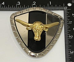 Men Silver Metal Western Belt Buckle Texas Lone Horn Cow Gold Bull Rodeo Style
