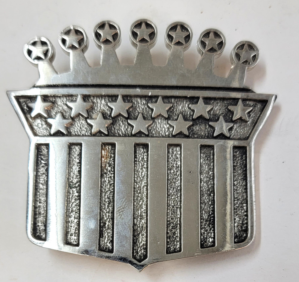 Silver Star Crown Belt Buckle