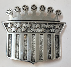 Silver Star Crown Belt Buckle